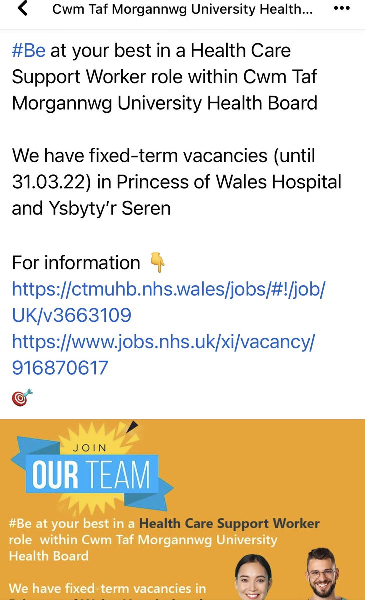 Karen Wright (@karenawright67) on Twitter photo We currently have a number of fixed term HCSW roles in the Bridgend area <a href="/CwmTafMorgannwg/">Cwm Taf Morgannwg University Health Board</a> be part of an amazing team We currently have a number of fixed term HCSW roles in the Bridgend area <a href="/CwmTafMorgannwg/">Cwm Taf Morgannwg University Health Board</a> be part of an amazing team