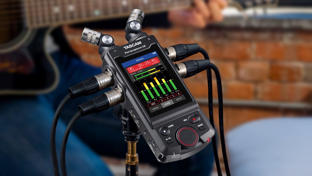 ZentralMedia_PT's tweet photo. #TASCAM anuncia o #PortacaptureX8, um #gravador #multiPista adaptável de #AltaResolução. Com tecnologia de gravação ponto flutuante de 192kHz/ 32-bit, um ecrã táctil a cores de 3,5 polegadas https://t.co/17Ljfpfr6i https://t.co/kFhroge78B