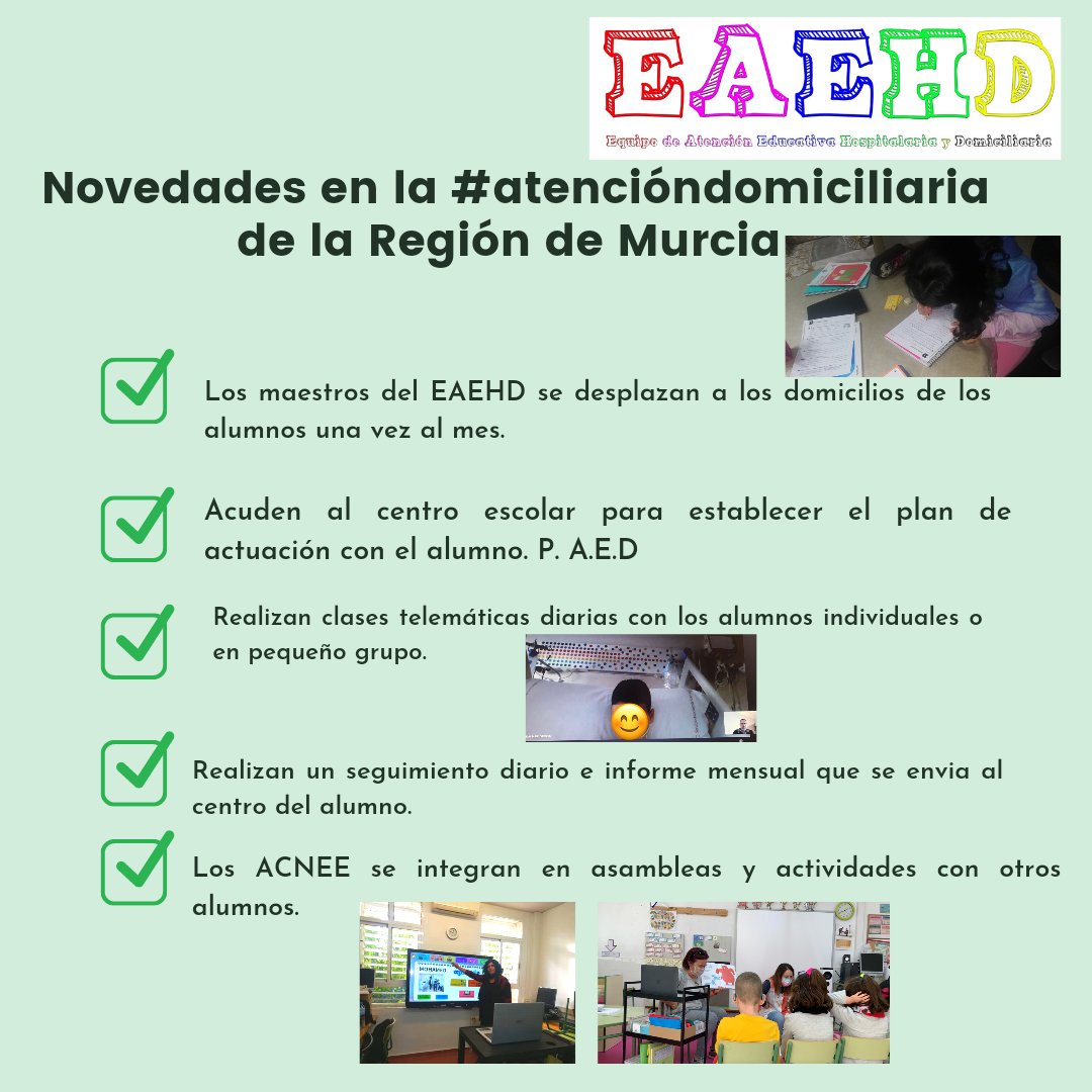 📢Conoces las novedades en #atencióndomiciliaria 🏠 de los alumn@s de la #RegiondeMurcia.

Os recordamos el procedimiento para solicitarlo.ℹ️view.genial.ly/5f862b2a7812e9…

<a href="/Educarm/">Educarm</a>
@SADMurcia
<a href="/iborra_g/">Juan García Iborra</a>
<a href="/Ana_M_Ferrer/">Ana M Ferrer Mendoza</a>