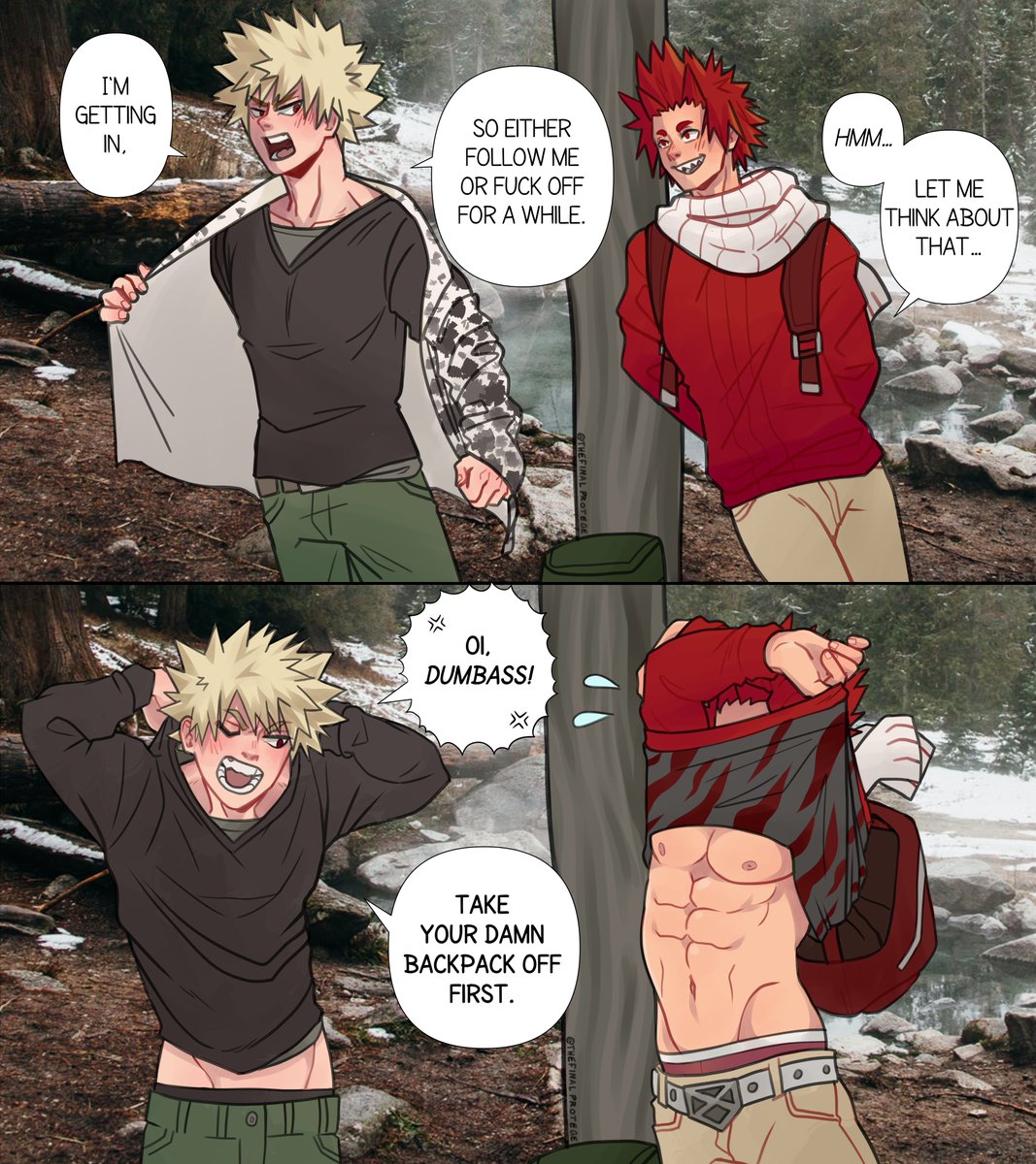 TheFinalProtege's tweet photo. Here's the #Kiribaku comic based on my undress challenge! ❤️🧡
1/1
Thanks again to everyone who participated! https://t.co/5bO0T5SuL7