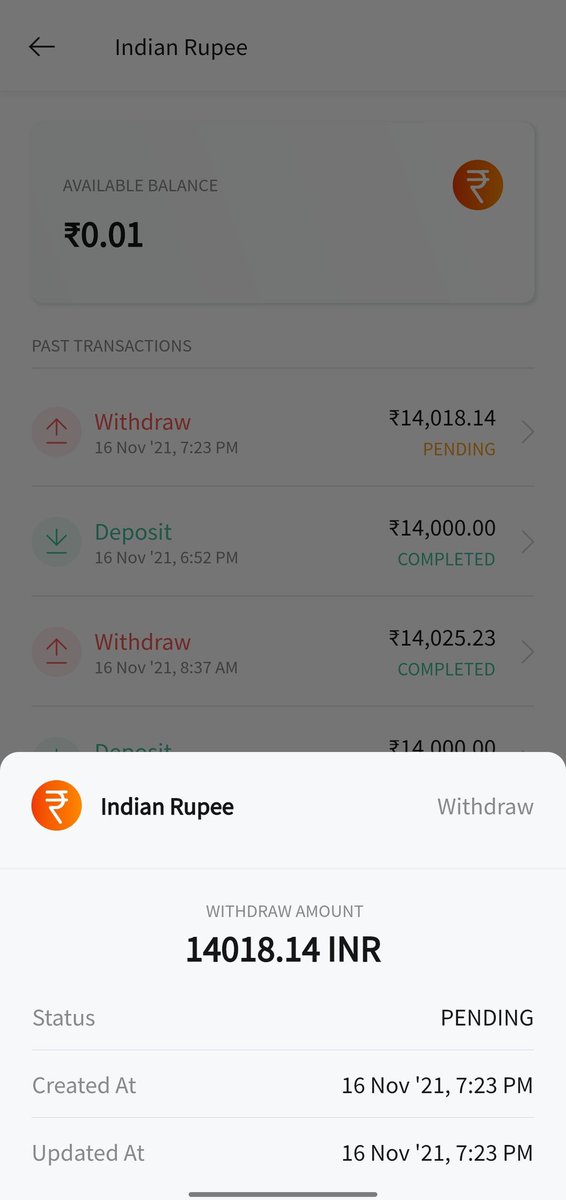 0xvaishal's tweet photo. Hello @CoinDCX @CoinDCX_Cares @smtgpt @nrjkhandelwal
Still 2 day has been gone but withdrawal amount couldn't credit in my bank account can you resolve this is issue and revert me as soon as possible.
#CoinDCXCommunity #CoinDCX #Payments #PaymentSolutions #PaymentSolutions https://t.co/1zMEltFTln