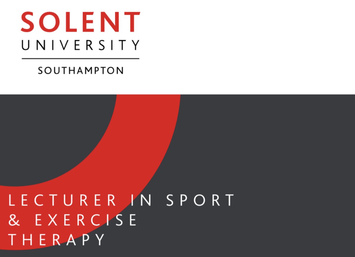 Exciting opportunity to join the Sport and Exercise Therapy teaching team at <a href="/SolentUni/">Southampton Solent University</a> applications close on the 1st December. <a href="/TheSSTofficial/">Sports Therapists</a> recruitment.solent.ac.uk/vacancy/lectur…