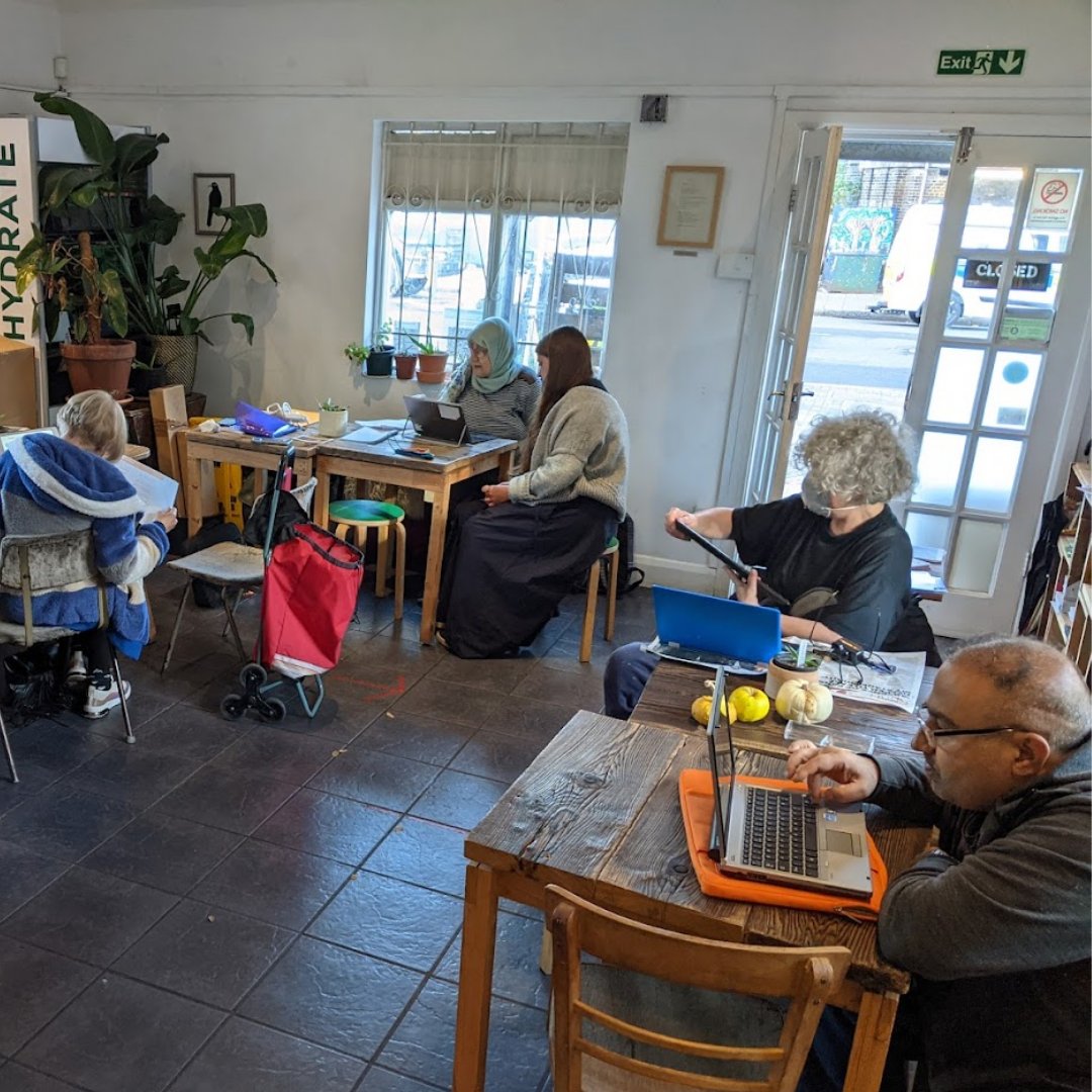 ClearCommunity's tweet photo. Its Thursday & Community Tech Support is back 10-12 #PlatformCafe in #LoughboroughJunction.Drop by for help, advice or sit & practice with your mobile phone, tablet or laptop.
@LJAGgers1 @LoughFarm @WeLuvCamberwell @BrixtonBlog @hernehillforum @AgeUKLambeth @Longfieldhall #sw9 https://t.co/6OrfCeQuuy