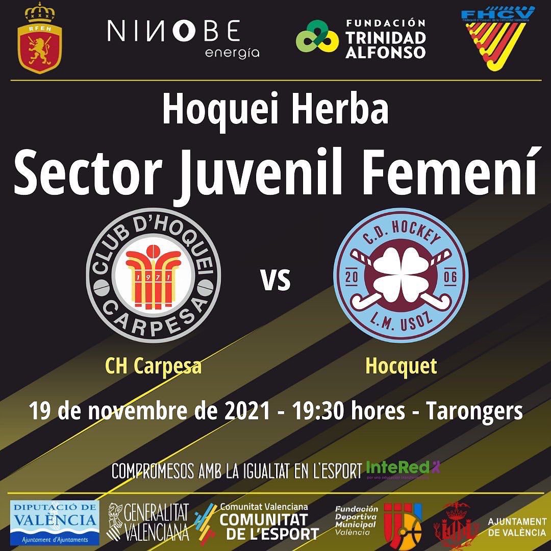 C_H_Carpesa1971's tweet photo. Tenemos el placer de organizar este año el Sector Juvenil Femenino de Hockey Hierba que se celebra este próximo fin de semana donde participarán los equipos @hocquet.hockey, @castelldefelshc y el @chcarpesa1971. 
Os invitamos a que vengáis a disfrutar del hockey 💛🖤💛@fhcvhockey https://t.co/Ezp9w2RgiF