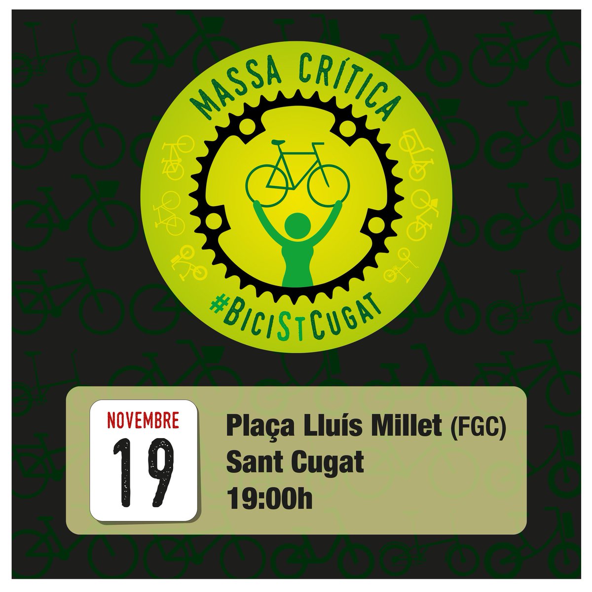 Recordeu!! Tot i el fred i la pluja.... La mobilitat sostenible és el millor aliat per a l'#emergènciaclimàtica.
Veniu amb llums.
#BiciStCugat
