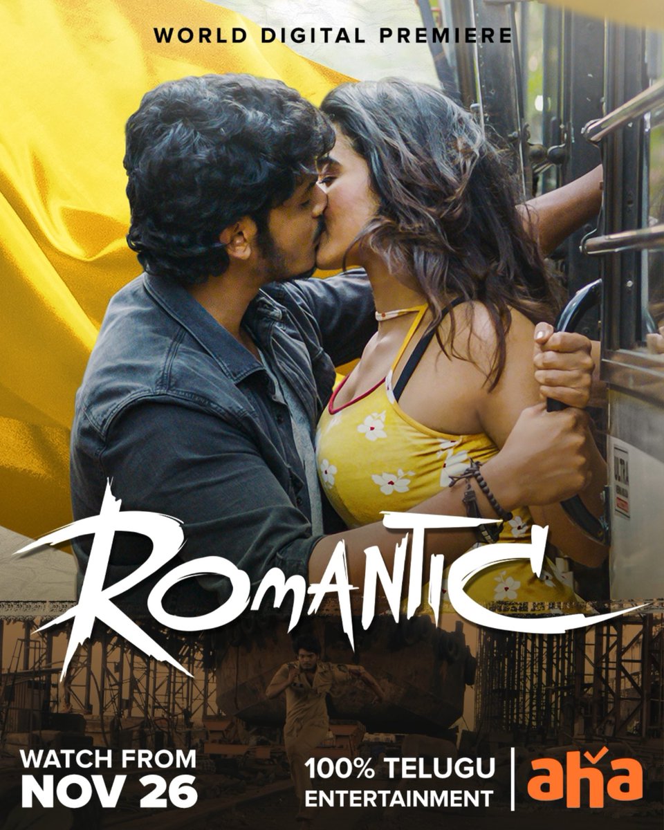 Recent Sensational Hit #ROMANTIC 👩‍❤️‍💋‍👨 to stream on @ahavideoIN from Nov 26th ❤️

@ActorAkashPuri #KetikaSharma #PuriJagannadh #Anilpaduri #SunilKashyap @Charmmeofficial @PuriConnects #PCfilm