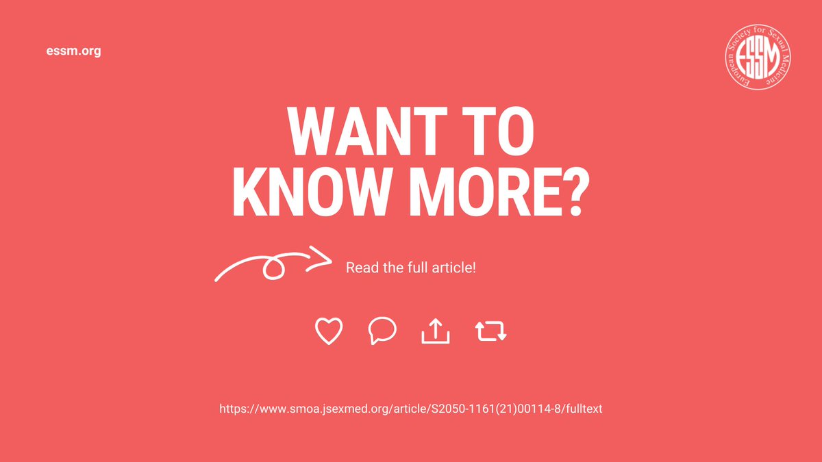#ED needs to be approached from a multidisciplinary perspective that takes into account the diverse and biopsychosocial nature of #ErectileFunction. 

Head over to our website and learn more ↗️essm.org/publications/e… 

#ESSM #ESSMResearch #urology #UroSoMe #ErectileDysfunction