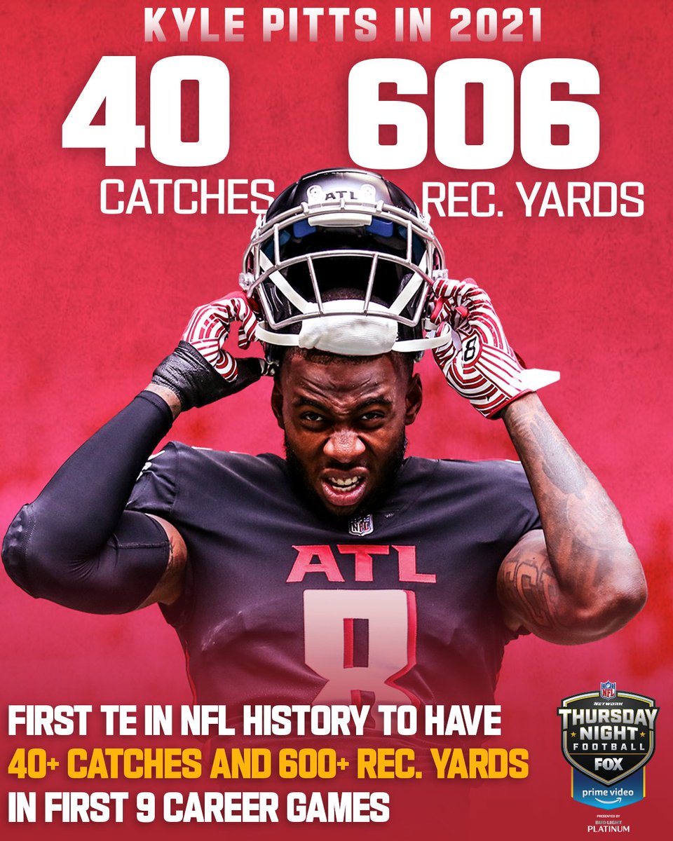 Kyle Pitts making history 🙌

<a href="/kylepitts__/">Kyle Pitts👑</a> <a href="/AtlantaFalcons/">Atlanta Falcons</a>

📺: #NEvsATL-- TONIGHT (8pm ET) on NFLN/FOX/PRIME VIDEO