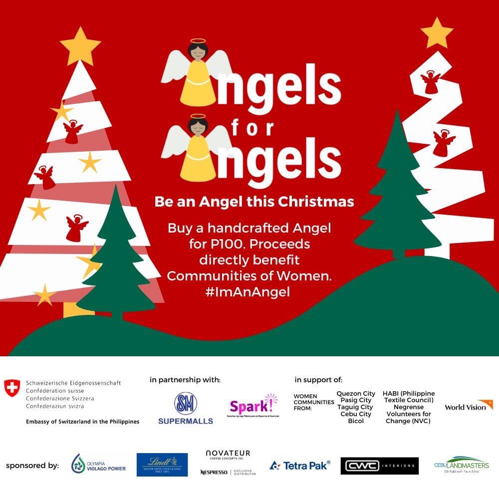 SPARKphils's tweet photo. Spark Philippines in partnership with the Embassy of Switzerland and @smsupermalls is proud to present Angels for Angels, a Christmas Solidarity Action geared towards promoting women empowerment, livelihood, and children’s nutrition.

Together, let us be #AngelsForAngels! 🎄 https://t.co/3pYOgvVsv7