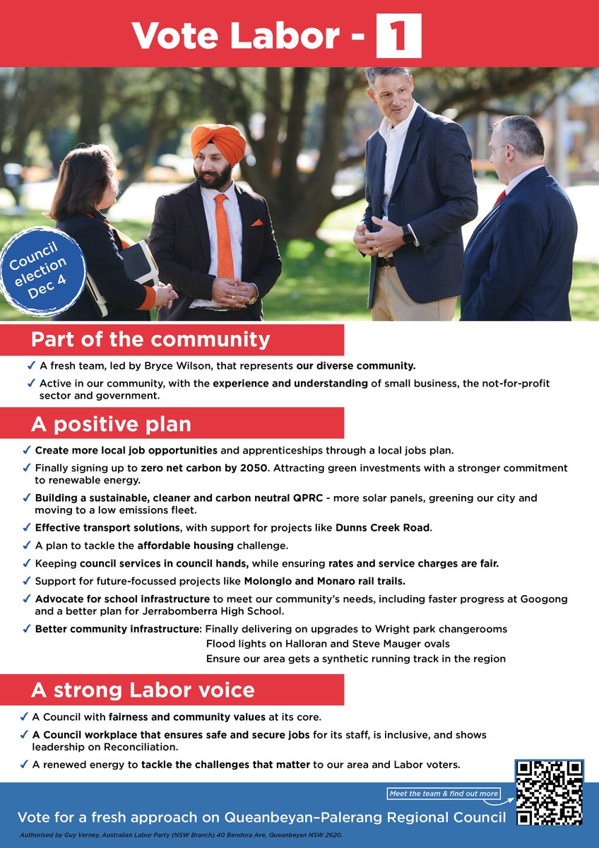 timothyinau's tweet photo. Pre-Poll for #qprc and all #nswpol Local Council elections begins Mon 22 Nov - For a Fresh Positive and Progressive council #Vote1ALP
You know that our LABOR VALUES are behind all our policies. https://t.co/OIOchxPxWN