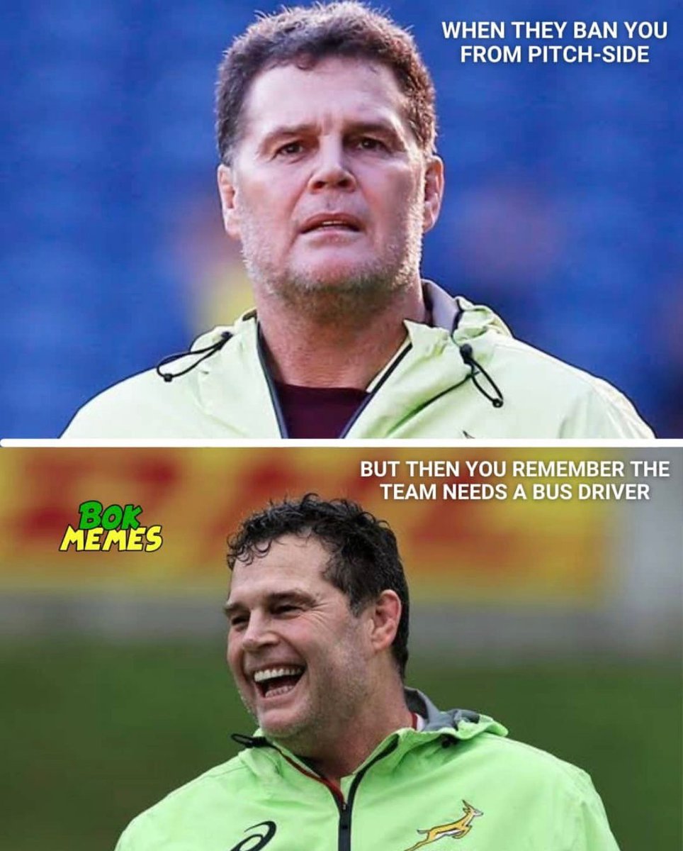 rugby365com's tweet photo. 😎There are @RassieRugby memes aplenty since his ban by @WorldRugby 🤣
💯Here are a few ... which one is your favourite⁉
#Rugby🏉
@Springboks 🇿🇦
#RugbyUnion🏉 https://t.co/qDUVzqLSBC