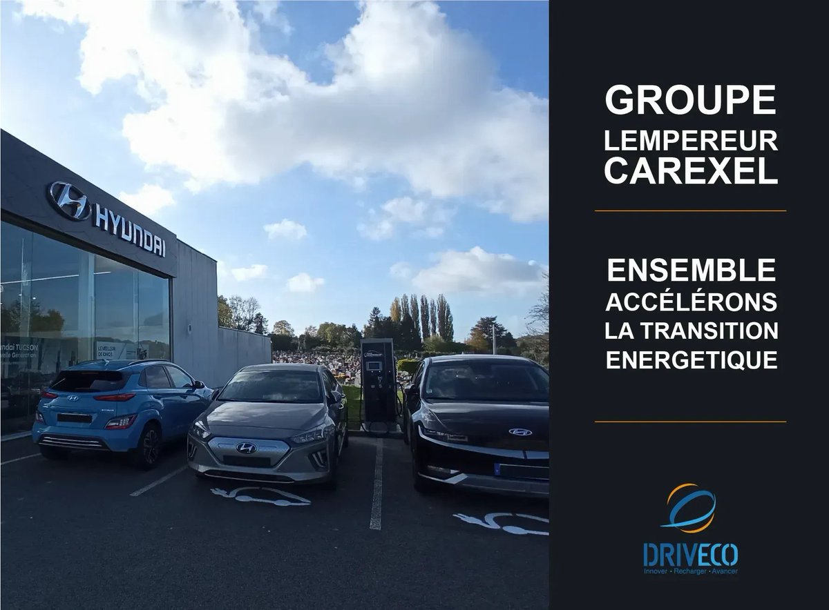 DRIV_ECO's tweet photo. Le @GroupeLempereur nous a fait confiance pour l'installation de 3 #BornesDeRecharge dans leurs concessionnaires de Bruay, Liévin et Dechy
#DRIVECO c'est
✔️un service clé-en-main et sur mesure
✔️un interlocuteur dédié
✔️un service fiable et sécurisé
#TransitionEnergetique https://t.co/iScuNOhEUG