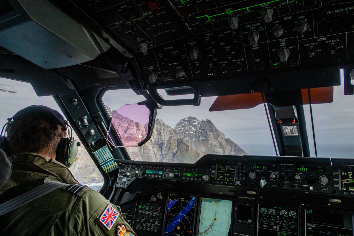 CSOC_MOD's tweet photo. Recently Royal Navy, RAF and British Army personnel in @BFSouthAtlantic worked together on an environmental mission in South Georgia. 

HMS Forth provided maritime support while an A400M conducted aerial reconnaissance, with @ColdstreamGds trekking across the island on foot. https://t.co/vqHQ78b55h