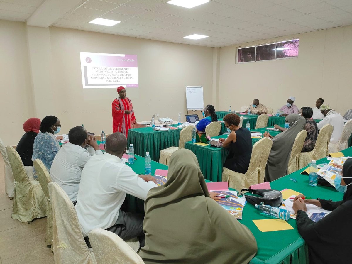 UNODCEastAfrica's tweet photo. #Kenya:@UNODC is facilitating a 1-day consultative workshop for the @ODPP_KE on Rapid Reference Guide in sexual &amp; gender-based violence (SGBV) cases in Garissa County.

The guide will enable prosecutors to facilitate the prosecution of #SGBV cases with ease.#PLEADYetu 
@EUinKenya https://t.co/Uvl90BEr80