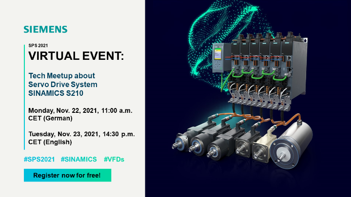HeikeSchrey's tweet photo. 📣 Virtuelle SPS Messe. Es sind noch ein paar Plätze zum Thema Servoantriebstechnik verfügbar. Einchecken und online Platz sichern unter 👉 Motion Control, Servo Drive System #SINAMICS S210
👉 https://t.co/qoB99wBq1x 👈 #whatdrivesyou #servoantrieb #servomotor #SPS2021 https://t.co/PlhCWqTzFE