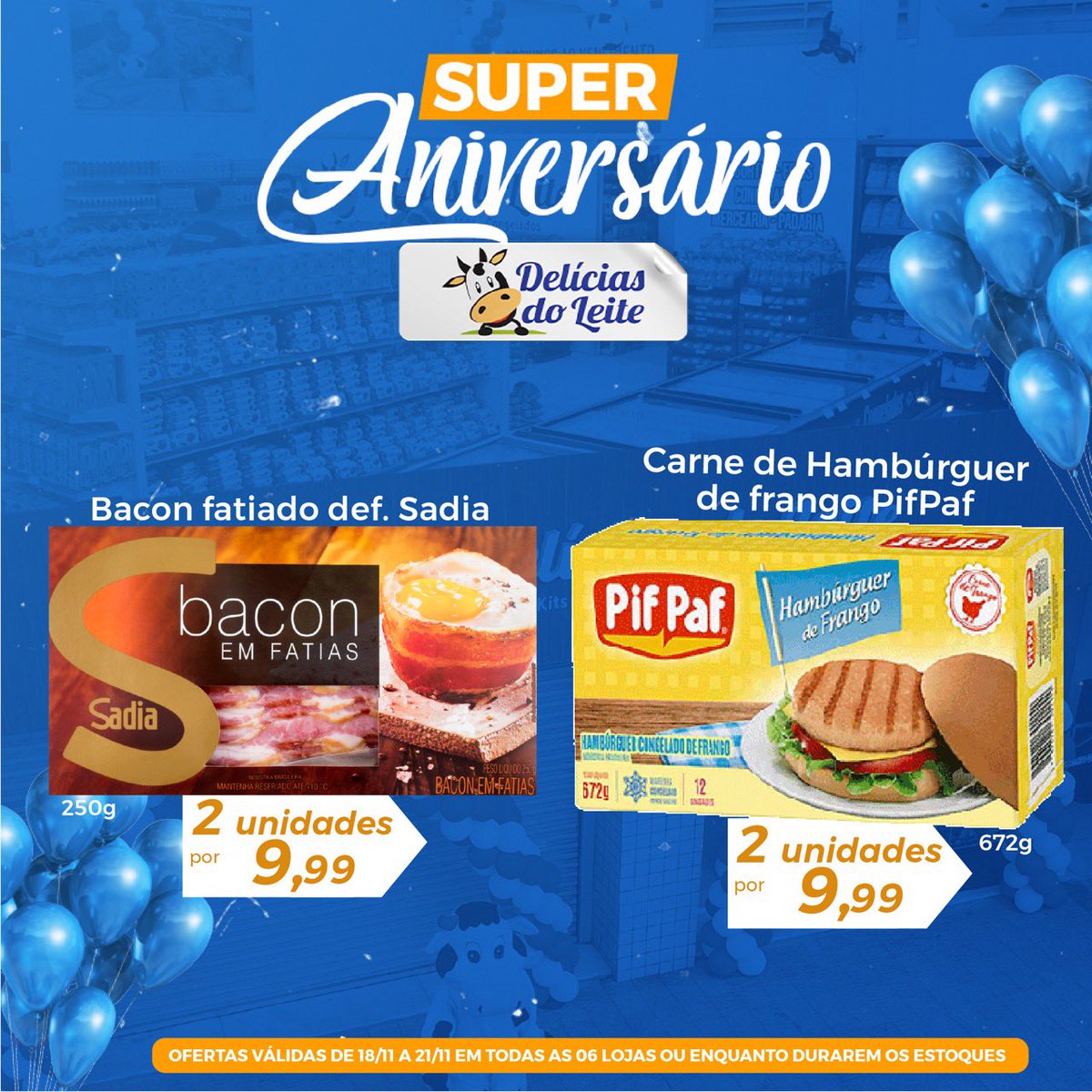 Deliciasdoleite's tweet photo. Ofertas de Aniversário IMPERDÍVEIS, aproveite!Promoções são válidas em todas as 6 lojas - Industrial, Eldorado, Centro, Jatoba, Barreiro e Betim! Enquanto durarem os estoques. Produtos Próximos ao Vencimento com Desconto de até 70%! Siga no instagram  @diciasdoleiteoferta. https://t.co/F88GkIpq2Q