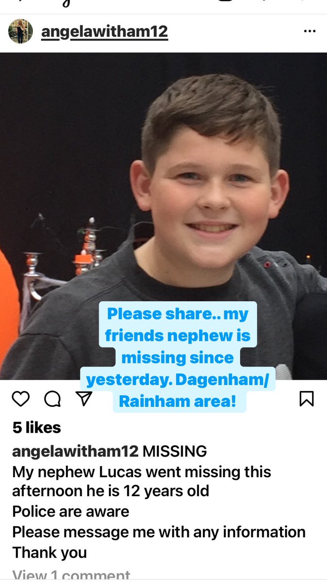 Lily_W7's tweet photo. Please share.. my friends nephews missing since yesterday! Dagenham/Rainham area.. #missing #pleaseshare https://t.co/WfyQL84fDh