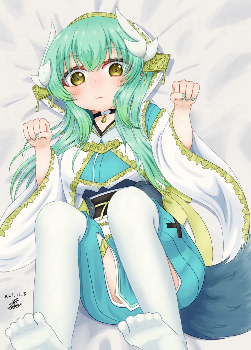 清姫(Fate) 「布団が膨らんでいたので、布団を剥いだら、うちの犬が忍び込んでいた!!
#FGO 」|雲もくも@C101新刊委託中のイラスト