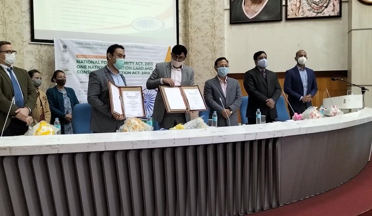 dintya15's tweet photo. Agreement Signing between CSC SPV &amp; Department of Food and Civil Supplies.  Govt Of Meghalaya . Hon. Minister Shri James K Sangma as Chief Guest https://t.co/1JXV8YRncd