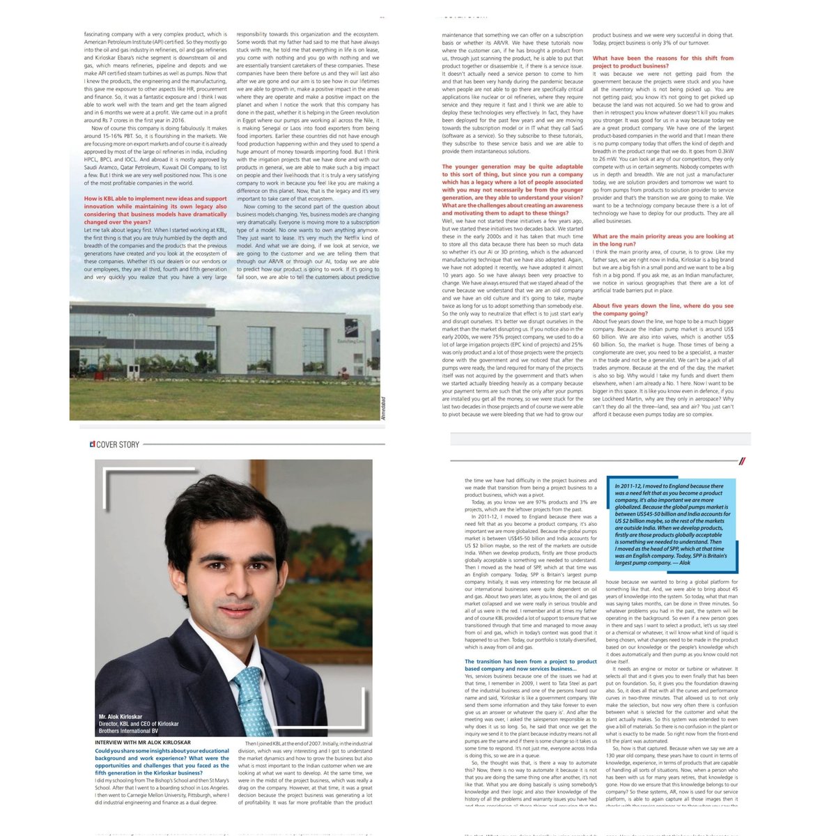 magcorptycoons's tweet photo. The #Kirloskar Family - Fifth Generation Takes Charge of KBL To Pump New Ideas.
Link to read more - https://t.co/OngGyLrJJh

#KirloskarFamily #CoverStory #NewIdeasNewGeneration #LatestIssue #BusinessMagazine https://t.co/V4vBavR0z4