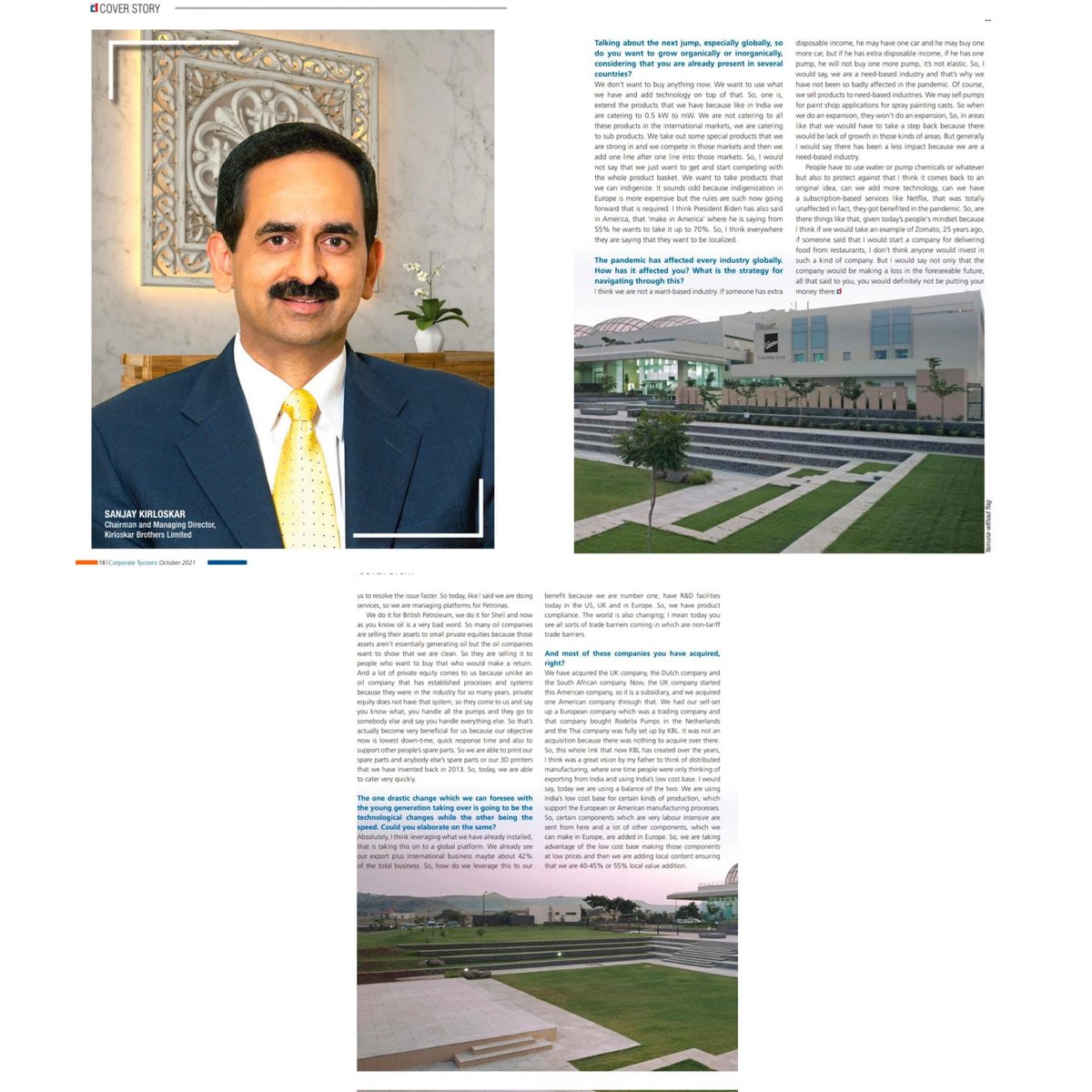 magcorptycoons's tweet photo. The #Kirloskar Family - Fifth Generation Takes Charge of KBL To Pump New Ideas.
Link to read more - https://t.co/OngGyLrJJh

#KirloskarFamily #CoverStory #NewIdeasNewGeneration #LatestIssue #BusinessMagazine https://t.co/V4vBavR0z4