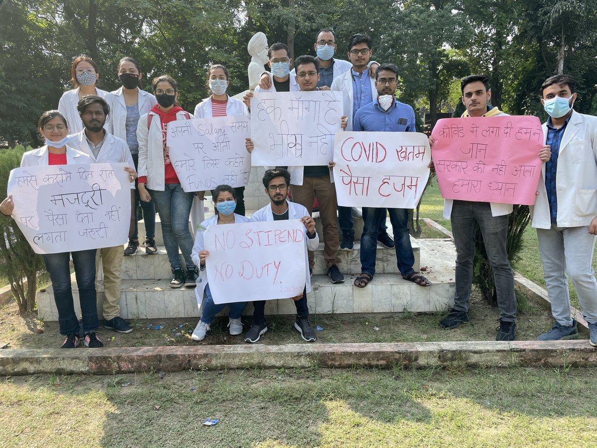 nikita__panwar's tweet photo. It's been 5 months but we Interns of UP(so called CORONA WARRIORS)have not received our COVID Incentives even after risking our life in #Pandemic!!
.
@myogiadityanath had promised to give us 500rs/day.
We are on strike until we get our stipend &amp; incentives!!
@IasAlok @CMOfficeUP https://t.co/r9KalagOQ2