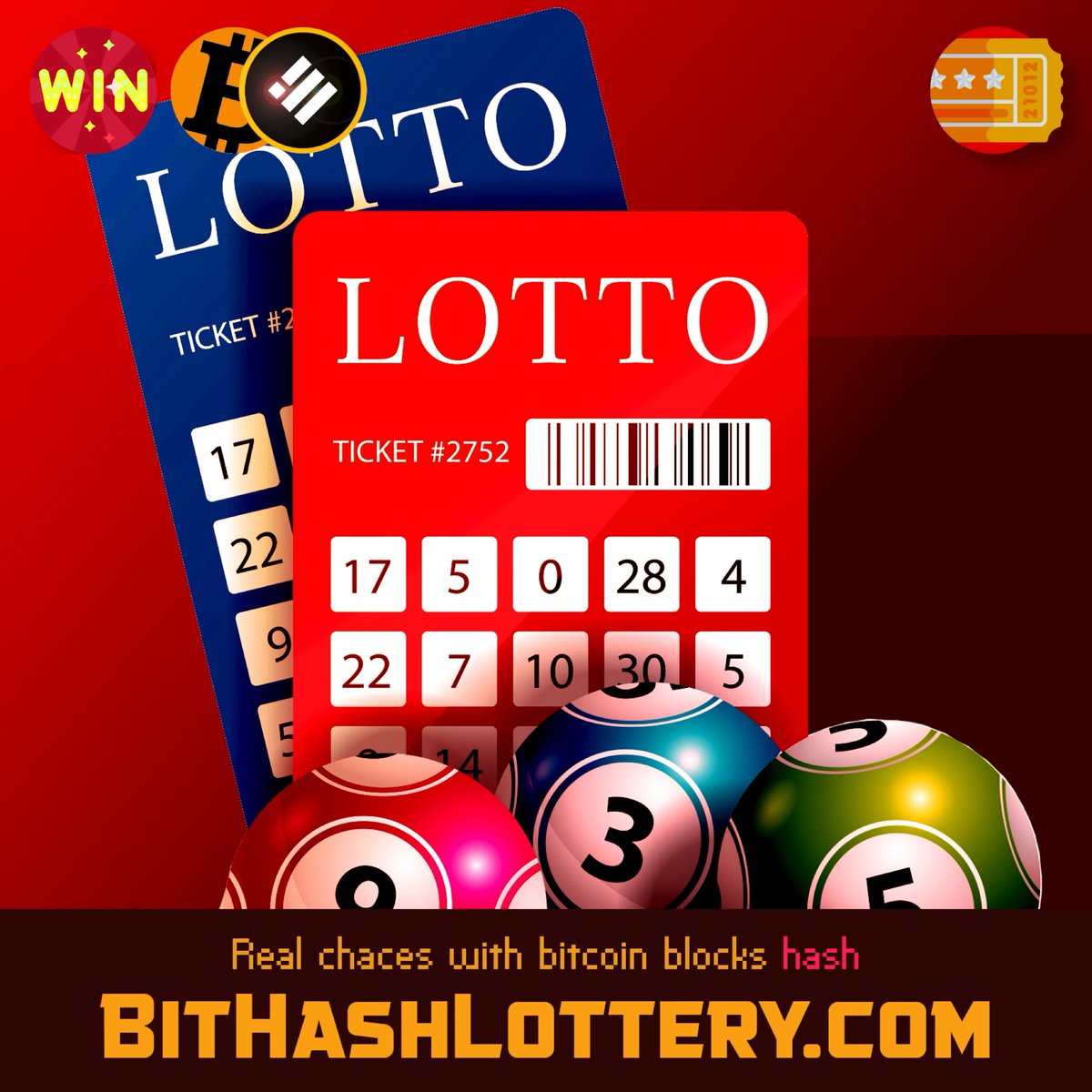 bithashlottery's tweet photo. How is the winner determine?
Each lottery series has a specific draw time. In that time, the hash of the last Bitcoin block (mined), determines the winning number. The ticket you buy also has a hash. To get the number, we convert your transaction hash and the block hash to number https://t.co/xLcoTb1Skp
