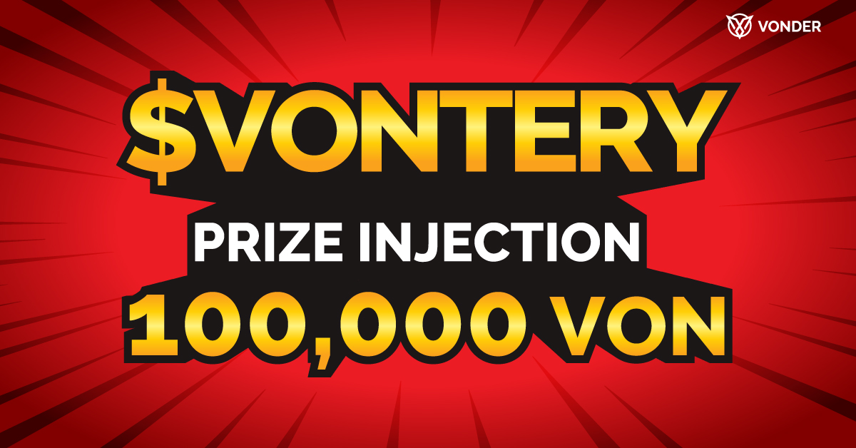 🔥Vontery prize injection🔥
100,000 VON on this Friday
Welcoming GenX New Pedigree
Let's Go : app.vonder.finance/vontery

HODL your $VON from BKC now app.vonder.finance
📢Join our Community📣
t.me/vonderersthai
discord.gg/p5HceyfMrf

#VONDER #DeFi #cryptocurrency #Crypto