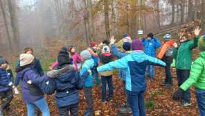 FORM_ETHZ's tweet photo. Giving kids a glimpse of our work with forests. The @FORM_ETHZ  group brought 35 kids aged 10-13 to the forest, as part of the @Zukunftstag 2021. In a playful way, kids identified tree species, learned about the functions and values of forests and more
https://t.co/mgiUOmBgaX https://t.co/yK9vecNwBt