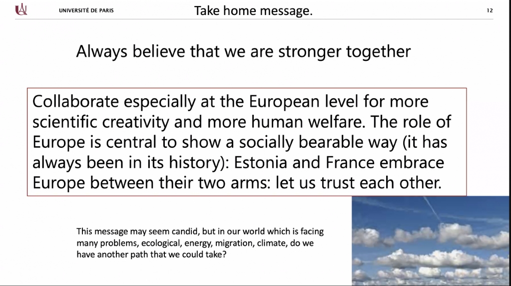 FAIRsFAIR_EU's tweet photo. "Collaborate especially at the European level for more #scientific creativity and more #human welfare. The role of Europe is central, 🇪🇪Estonia and 🇨🇵France embrace Europe: let us trust each other"
Thanks 🙏@anne_vanet @FAIRsFAIR_EU Roadshow in #Estonia
 https://t.co/SAbBVv8yOi https://t.co/Diw0sW1G22