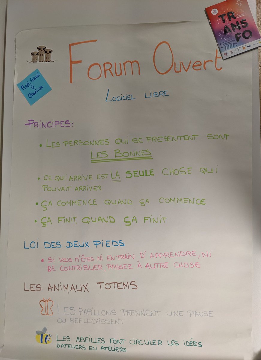 CRageade's tweet photo. C'est parti pour le #forumouvert sur le logiciel libre au @FestivalTransfo ! On vous attend 🤗 ! https://t.co/31F49OknNj
