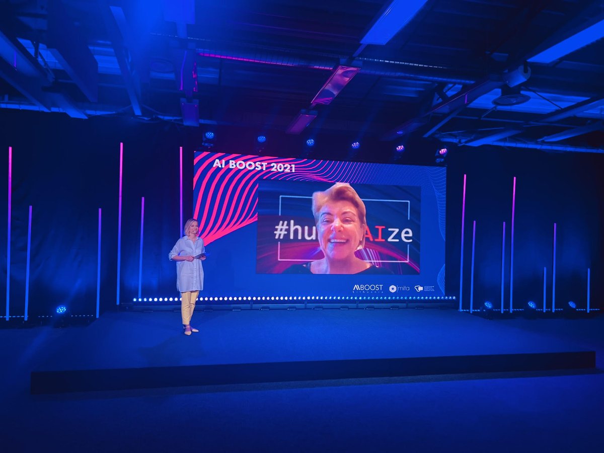 ai_boost_lt's tweet photo. Nancy Nemes on stage! 👀"How to make Artificial Intelligence safe, ethical and productive for a positive human impact"
Nancy Nemes is a General Manager Nemes Ventures Founder #humanAIze Author of The Proust QuestionnAIre👏 https://t.co/K0iEZ4cYlv