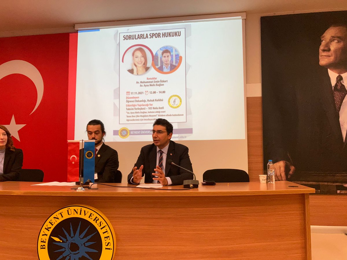 Av_Emin_Ozkurt's tweet photo. Genç meslektaşlarımız ile Spor Hukuku üzerine keyifli bir konferansı daha geride bıraktık. 

Değerli katkıları için @aysumelis ’a ve bu keyifli sohbete ev sahipliği yapan @beykenthukuk_'a teşekkür ederim.

Başka etkinliklerde görüşmek dileğiyle…

#SporHukuku #CAS #Tahkim #FIFA https://t.co/0rF6XZFIsk