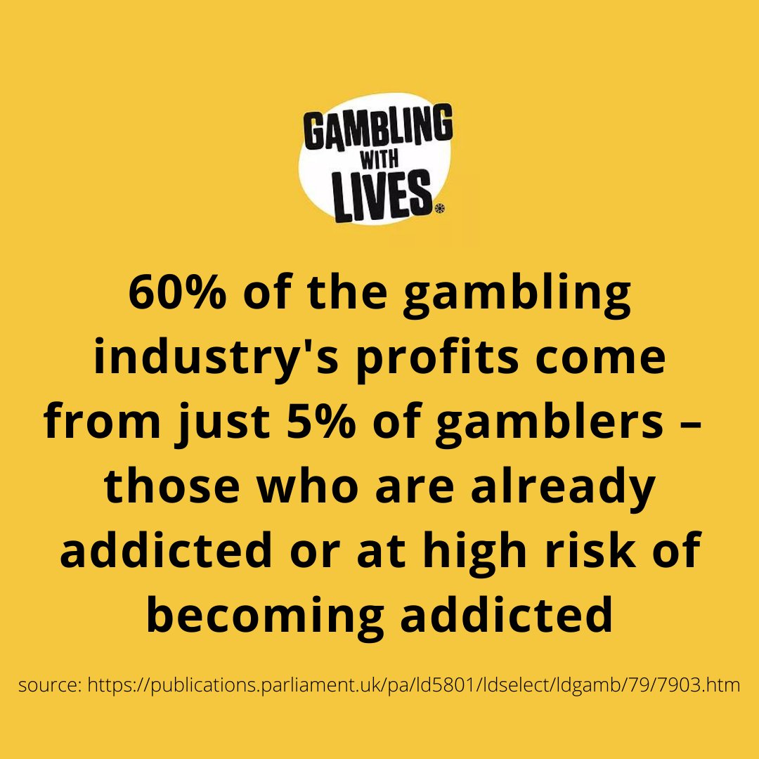 GambleWithLives's tweet photo. A reminder: the gambling industry is not a normal industry selling normal products.

Addiction is at the very core of their business model. https://t.co/eyFWGTQc0o