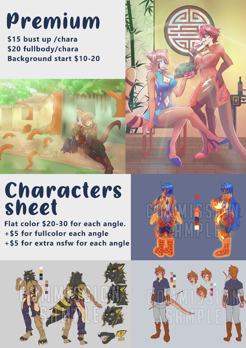 SembakoS's tweet photo. Hello im now update my commission price and there's section i open~
Payment via Paypal .
Payment was half after lineart done and others once finish
.
.
*for nsfw exclude gore any kinks may negotiable so feel free to chat me first*
#commission #comissionopen https://t.co/1j2TLeKi19
