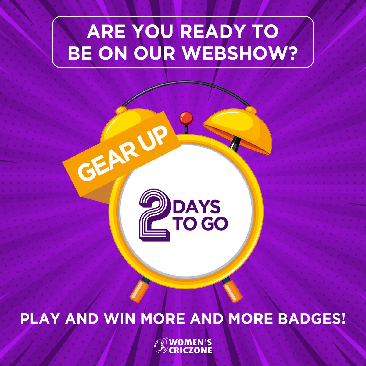 WomensCricZone's tweet photo. Last 2⃣ Days❗️
Play ▪️ Win ▪️ Earn badges❗️
A chance to feature in our web show awaits❗️
Play here: https://t.co/AU9YtUnpJn
#WomensCricZone #SuperfanContest #RipplClub https://t.co/oTL7fdjhbS