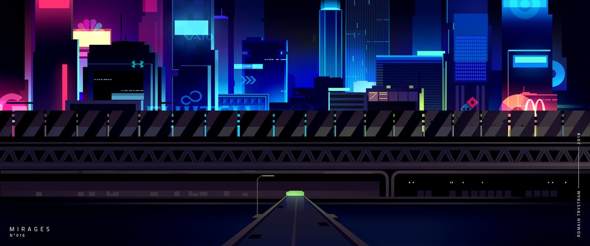 Romaintrystram's tweet photo. ⚡️ GM 
Mirages P2 : the other side
 #illustration #openworld #exploration #flyingcar #nftcollectors https://t.co/3ZePN6F5nu