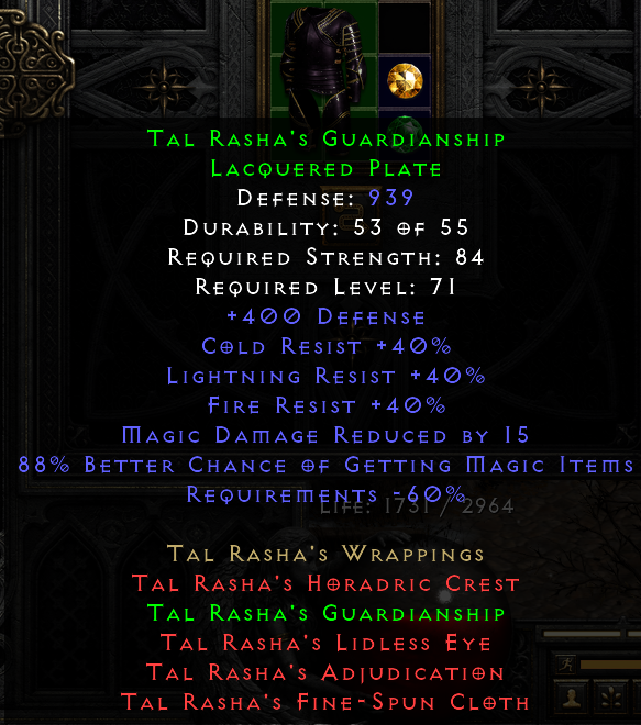 UghtonGaming's tweet photo. Tonight's #MF runs paid off in big ways! #Sur #TalsArmor #TalsAmmy Love these finds!
#smallstreamer #diablo2resurrected #d2r #magicfind #findsofthenight #highrune #hr #talsset https://t.co/8vfRAYTkdH