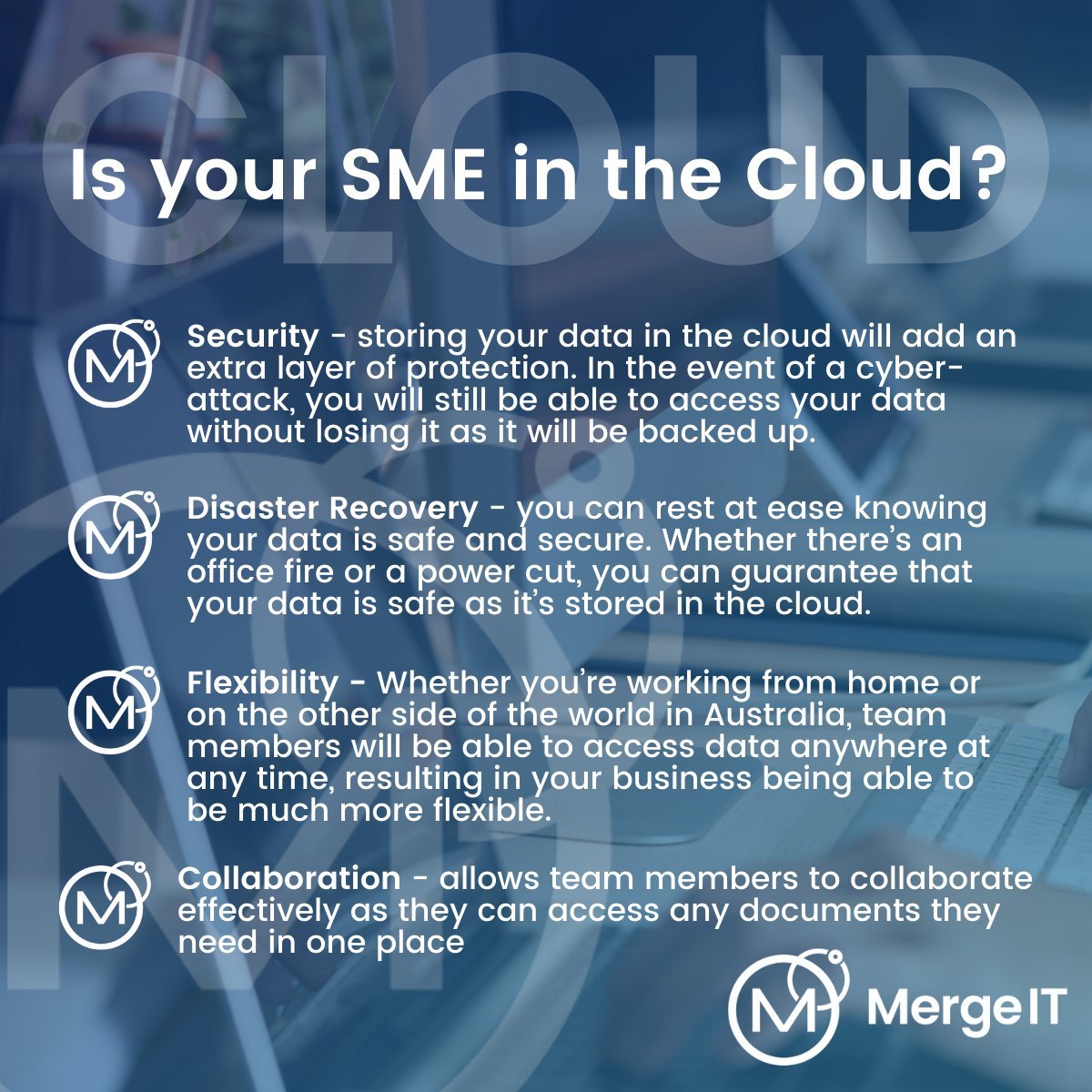 Is your SME in the cloud?

Here are 4 reasons why it must be...

#cloud #sme #cloudservices #security