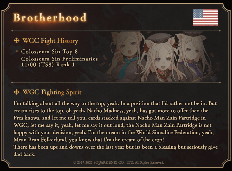 sinoaliceglobal's tweet photo. WGC Finals Participating Guilds Introduction Campaign [Target Post]
Guild Introductions 4/4

There's 150 Twilight Crystals/WGC in it for everyone if we get over 15,000 reactions on the posts, between both Global and Japan during the event period!

#SINoALICEGlobal #SINoALICEWGC https://t.co/tx8lgM5CpW