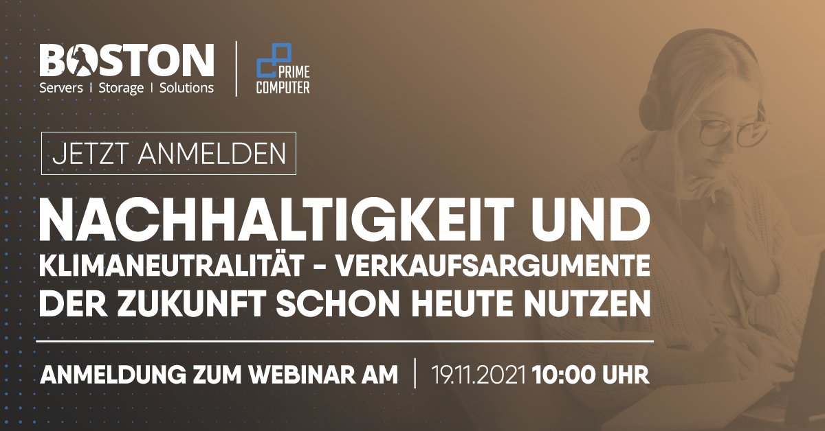 BostonGermany's tweet photo. Noch 24 Stunden: Nachhaltigkeit und Klimaneutralität - Welche Verkaufsargumente der Zukunft können Sie schon heute erfolgreich nutzen? Melden Sie sich gerne noch kurzfristig an, um dabei zu sein: https://t.co/OOrkmhisFu

#bostongermany #PrimeComputer #greenIT https://t.co/L7TX2YvPP5