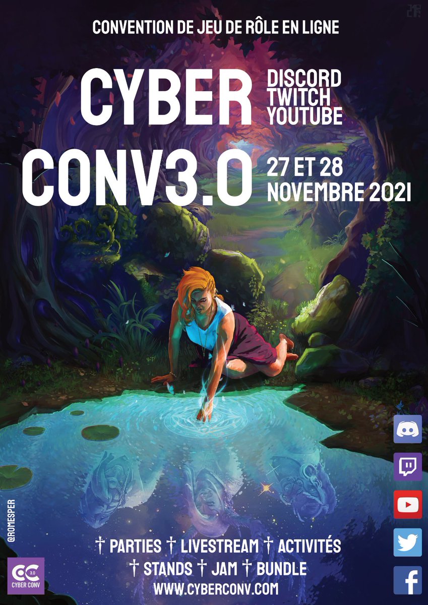 Je serai présent à la Cyberconv samedi et dimanche soir sur une table de jeu pour présenter et jouer avec mon mini-JDR "L'ile des Kwouaths". Une extention à mon univers "Le monde de Nyv".