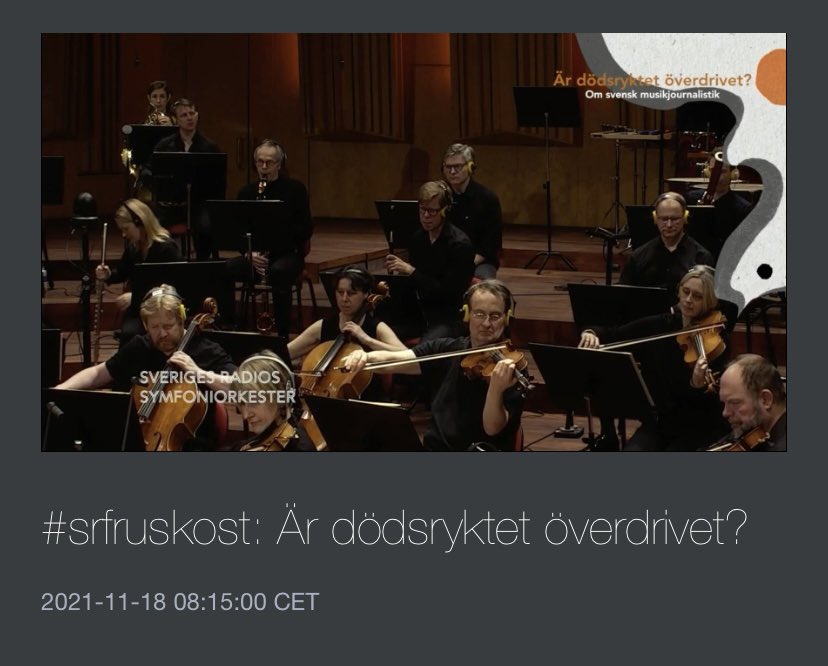 annacokorilo's tweet photo. Började min #srfrukost m/ #sverigesradio om #musikjournalistik: genrer eller ej, techbolag och distribution, behovet av en ny typ av branschbevakning, om publikens krav och kompetens, vikten av kritikers röster, bra sagt av @nrfn 👉 https://t.co/HrAkVJhYnJ https://t.co/gQZngBz5tJ