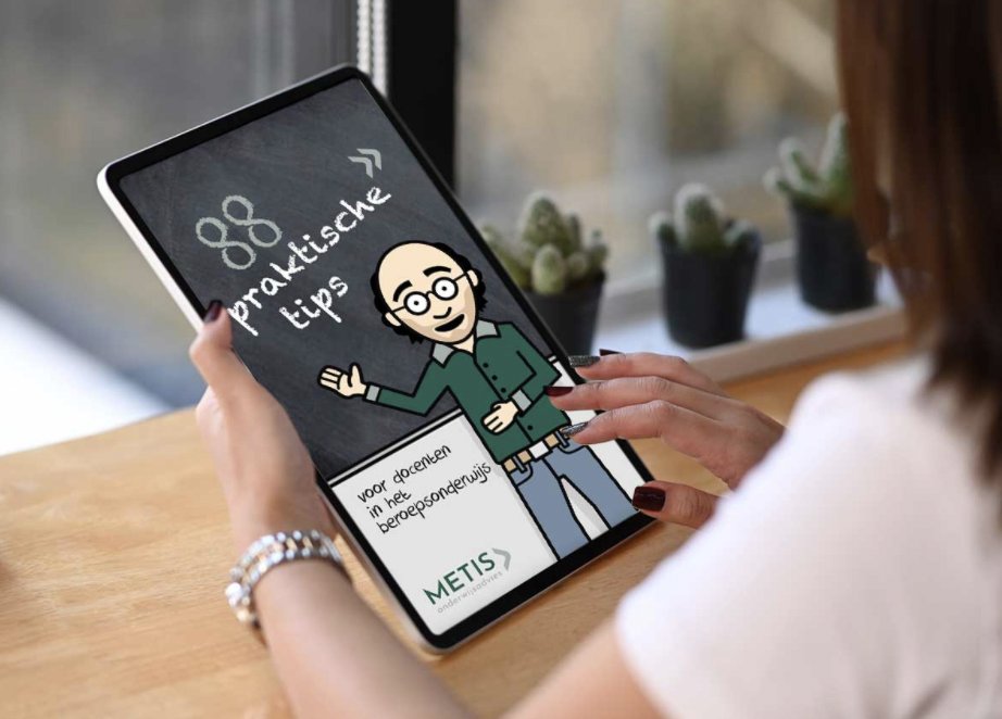 delen.metis-onderwijsadvies.nl

Wekelijks een gratis live webinar op woensdag 7.45u
Een gratis e-book met 88 praktische tips
Schrijf je in, deel en word vriend van Metis Onderwijsadvies