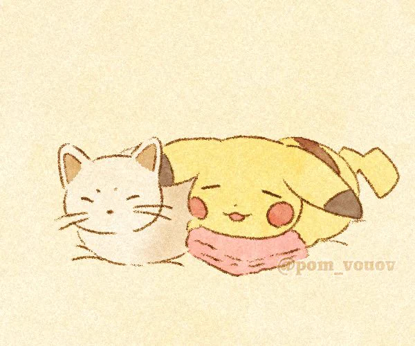 Cat and Pika doodle🐱⚡︎ 
