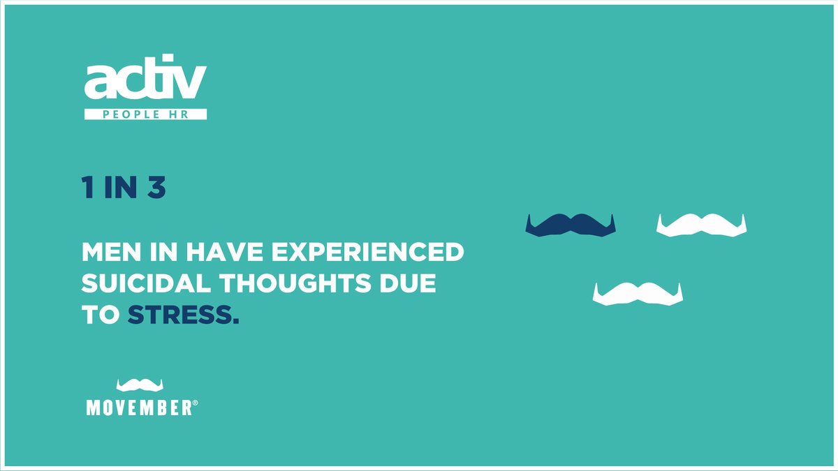 activpeoplehr's tweet photo. 1 in 3 men have experienced suicidal thoughts due to stress.
It's time to talk! 

#movember #mentalhealth #hr #hrsoftware #business #experience #humanresources #absences #cloudsoftware #businesssoftware #software #wordoftheweek #cloudhr #development #softwaredevelopment https://t.co/VTil8laayH