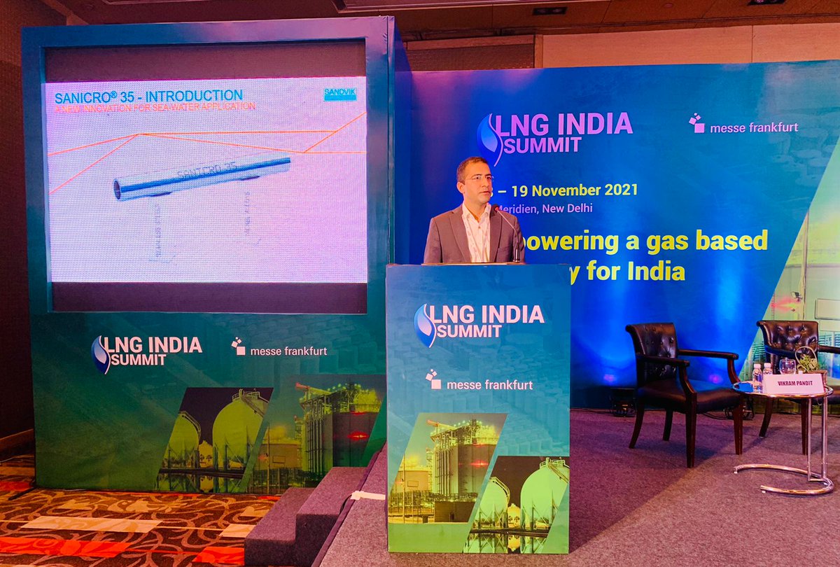 LNGIndiaSummit's tweet photo. #LNGIndiaSummit | #Upgrade your industry knowledge with this insightful presentation on #LNG vaporiser application and LNG tubing by Mr. Vikram P. AVP Sales &amp; Marketing, India &amp; Business Development Manager APAC Region, Sandvik Materials Technology.
https://t.co/qhYs8HlFPQ https://t.co/eGP3C7SHCc