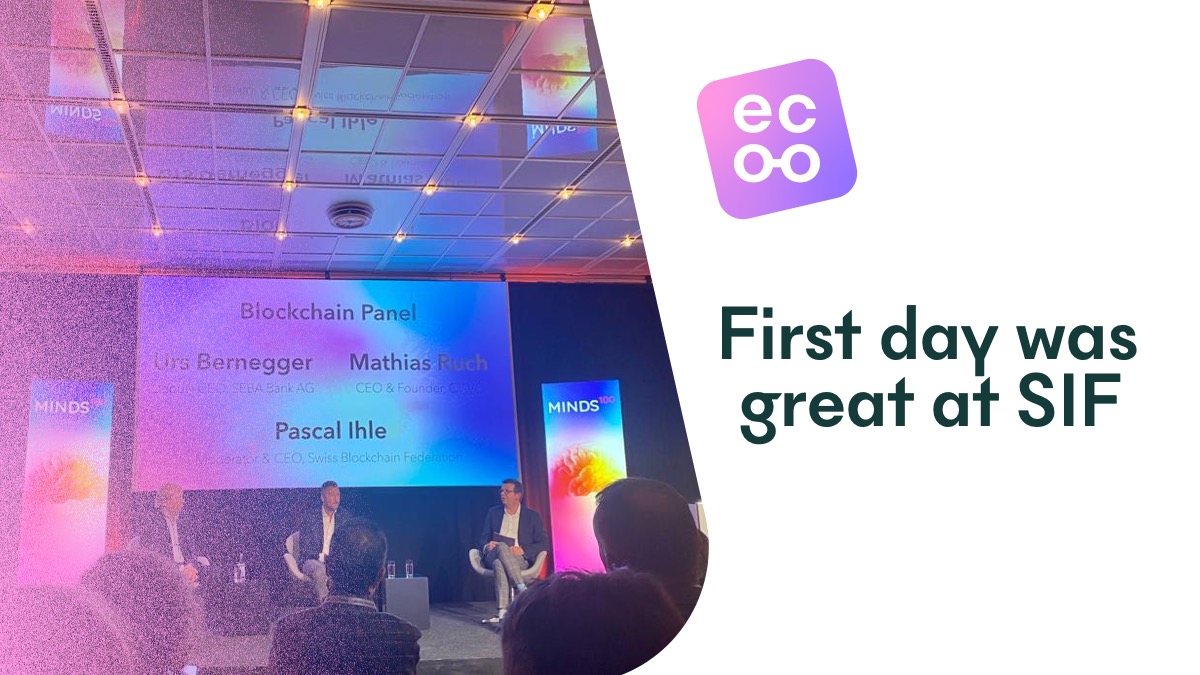 ecoo_ltd's tweet photo. First day at the @swissinnovation forum was greater!
We are excited for day 2!
Want to know more about ecoo? https://t.co/5lbevDf8sl
More info about the event: https://t.co/HzL4Gda7qr
#getyourcoin https://t.co/V04UUv8K0O