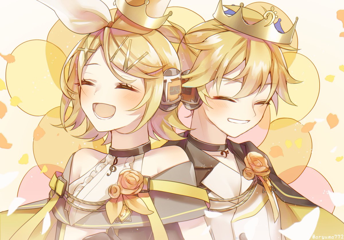 鏡音レン ,鏡音リン 「#鏡音14誕 #鏡音リン #鏡音レン 

Happy 14th Birthday」|亜龍のイラスト