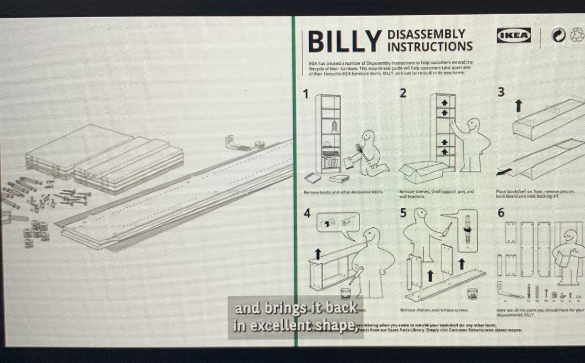 CecileGauffriau's tweet photo. #ISC20ECH j’aime bien cette démarche @ikea de proposer non seulement des notices de montage mais aussi de démontage 🪑
Et oui ! Les meubles peuvent avoir une 2ème vie et peuvent circuler plus facilement une fois démontés. #EconomieCirculaire #BCircular ♻️ https://t.co/MvhOXq0zwV